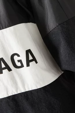 Balenciaga nylon logo outlet denim jacket