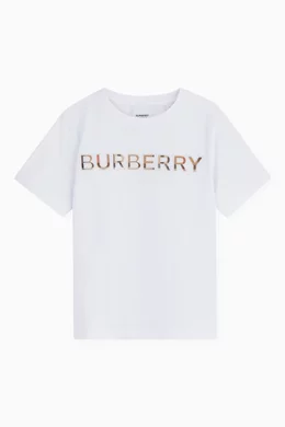 Burberry check online logo t shirt