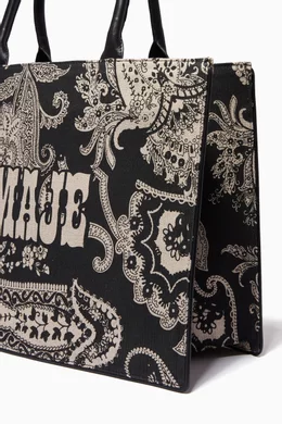 Paisley print outlet tote bag