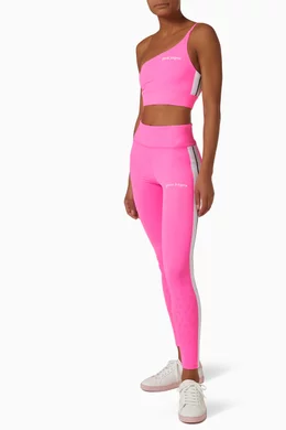 Pink Nylon Sport Leggings by Palm Angels on Sale