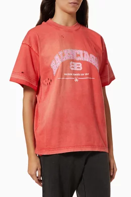 Balenciaga t shirt womens red new arrivals