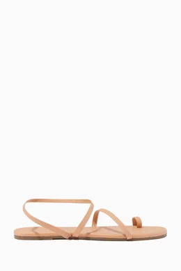 Buy Tkees Neutral Mia Flat Sandals in Matte Nappa for Women in UAE