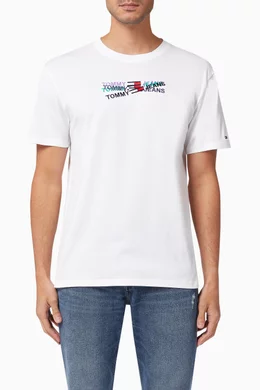 Tommy jeans multi store logo t shirt