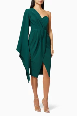 One sleeve wrap best sale dress