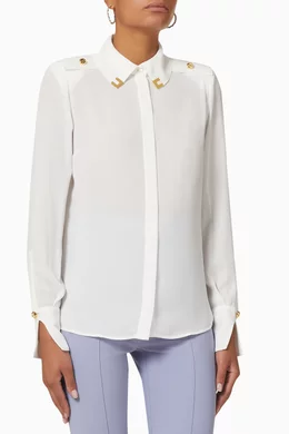 White collar shop long sleeve shirt