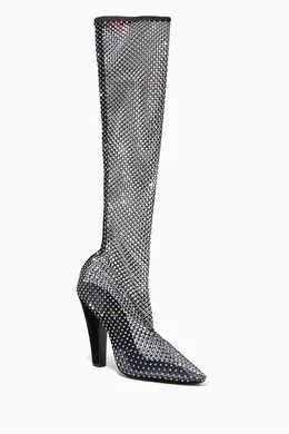 Saint laurent rhinestone boots new arrivals