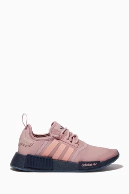 Nmd r1 white and purple pink adidas shoes cheap