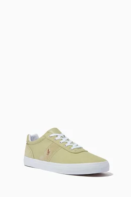 Buy Polo Ralph Lauren Green Hanford Trainers in Canvas Suede for
