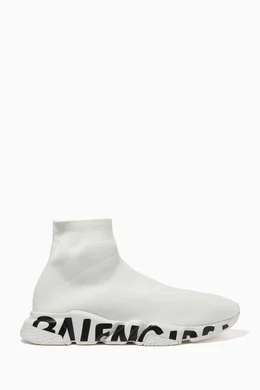 Balenciaga speed trainer discount white black