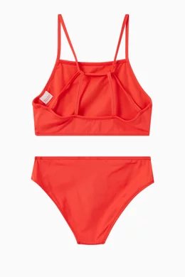 Buy Calvin Klein Orange Y2CK ONE Bikini Swim Set in Recycled Nylon Blend for Girls in UAE Ounass