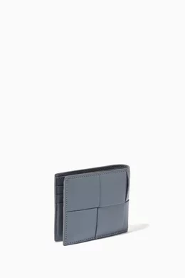Buy Bottega Veneta Grey Bi fold Wallet in Intrecciato Urban Leather for Men in UAE Ounass