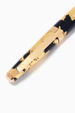 Gold top leaf pen
