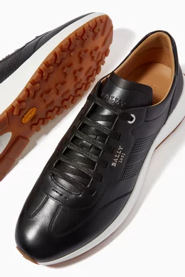 Buy Bally Black Davor Sneakers in Leather for Men in UAE Ounass
