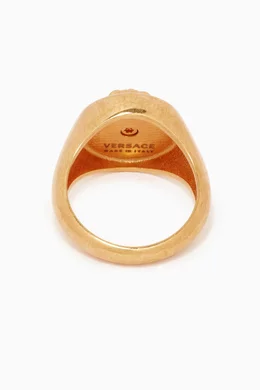 Buy Versace Multicolour Medusa Enamel Ring in Metal for Women in