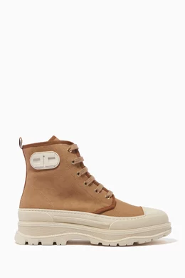 Canvas ankle boots online