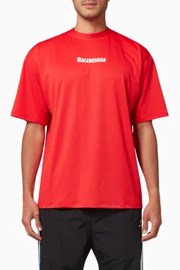 Buy Balenciaga Red Swim T shirt in Technical Mesh for Men in UAE Ounass