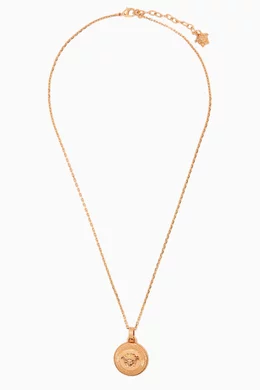 Versace gold coin necklace outlet