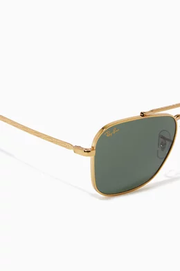 Buy Ray Ban Gold New Caravan Sunglasses in Metal for UNISEX in UAE Ounass
