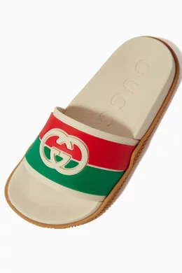 Agrado web stripe slide sandal gucci 2025