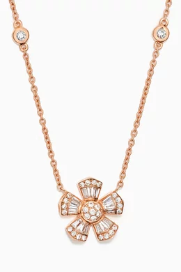 Diamond cheap flower necklace