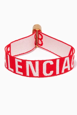 Buy Balenciaga Red Party Bracelet in Woven Fabric for Women in UAE