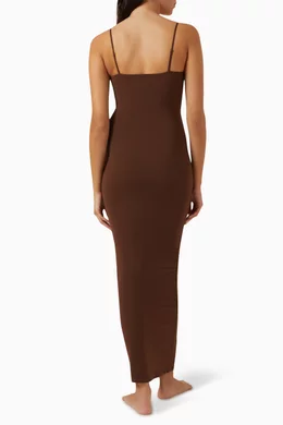 Womens Skims brown Seamless Sculpt Slip Dress | Harrods # {CountryCode}