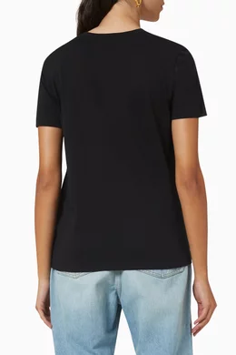 Buy Balmain Black Logo T shirt for Women in UAE Ounass