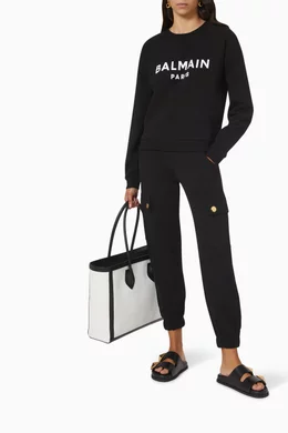 Balmain black and gold sweatshirt new arrivals