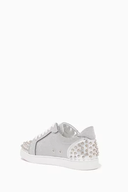 Buy Christian Louboutin Silver Vieira 2 Sneakers in Glitter Leather for Women in UAE Ounass