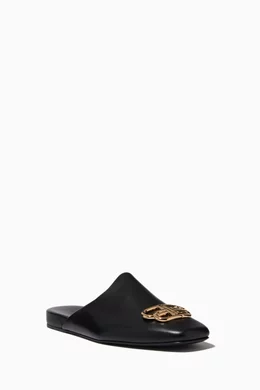 Buy Balenciaga Black Cosy BB Mules in Smooth Calfskin for Women in