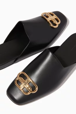 Buy Balenciaga Black Cosy BB Mules in Smooth Calfskin for Women in 