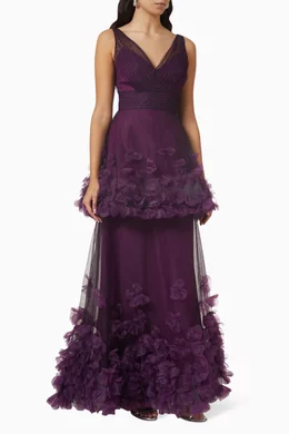 Marchesa purple dress sale