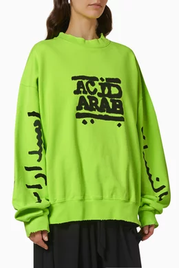 Balenciaga sweatshirt green outlet