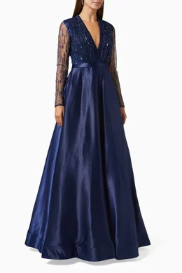 Navy gown sale