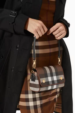 Canvas check crossbody bag burberry sales