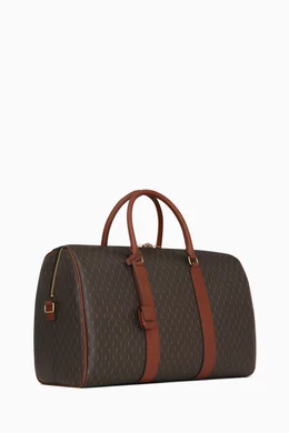 Canvas leather top weekend bag