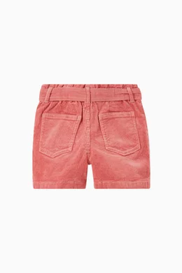 Buy Polo Ralph Lauren Pink Paper Bag Shorts in Cotton for Girls in