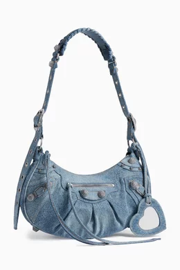 Balenciaga blue suede bag sale