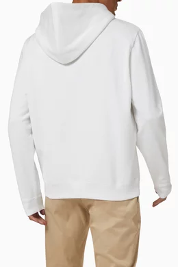 Buy SAINT LAURENT White SAINT LAURENT Rive Gauche Hoodie in Cotton