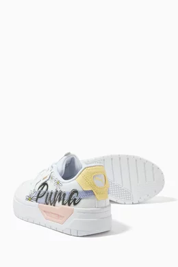 Buy Puma White Cali Dream Novelty Sneakers in Leather for Girls in