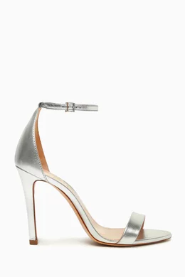 One strap on sale silver heels