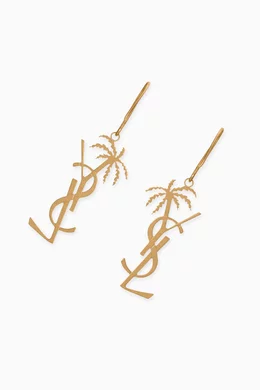 Monogram palm cheap earrings in metal