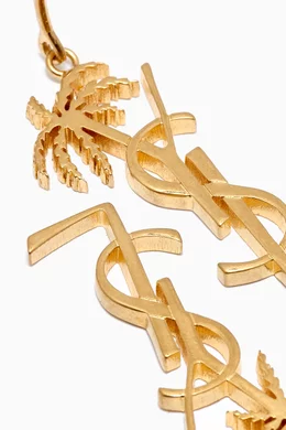 Monogram palm earrings sales in metal