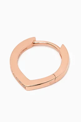 Buy Repossi Pink Antifer Diamond Single Hoop Earring in 18kt Rose