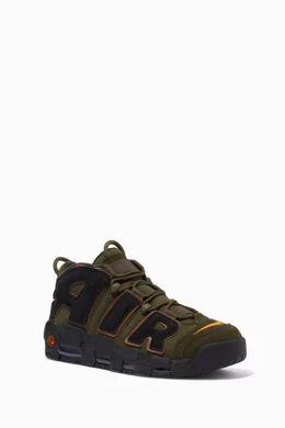 Buy Nike Black Air More Uptempo 96 Sneakers in Canvas for Men in