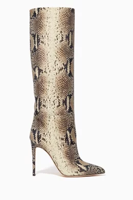Python knee boots top