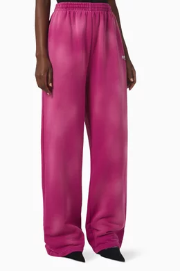 Buy Balenciaga Purple Political Campaign Sweatpants in Fleece Jersey for Women in UAE Ounass