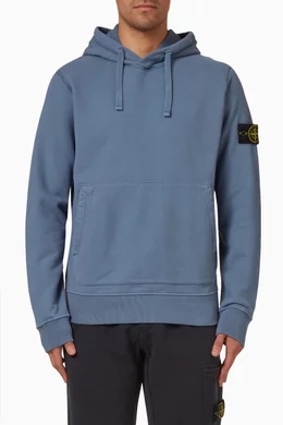 Blue stone island on sale hoodie