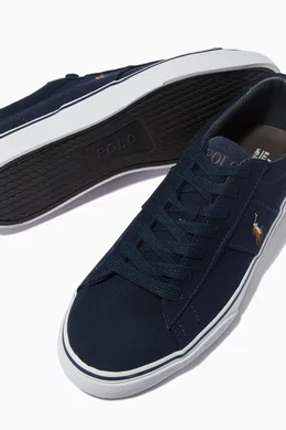 Ralph lauren store black canvas trainers