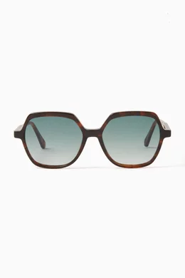 Buy Spektre Green Mylo Havana Sunglasses in Acetate for Women in UAE Ounass